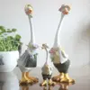 Gartenstatue, Kunstharz, Ente, Bastelfiguren, Ente, Familienmitglied, Hof, Ornamente, Kunstwerk, Tierskulpturen, moderne Heimdekoration 3