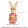 1/2PCS Ostern Niedliche Stroh Hase Dekorationen Rustikale Home Party Tisch Dekor Handwerk Festival Frühling Dekoration Ostern Geschenke 6