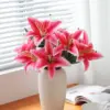 Neue 9 Köpfe große Lilie künstliche Blume Simulation Blume Hochzeit dekorative Dekoration Geschenk Lilie Zweig gefälschten Blumenstrauß 2