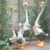 Gartenstatue, Kunstharz, Ente, Bastelfiguren, Ente, Familienmitglied, Hof, Ornamente, Kunstwerk, Tierskulpturen, moderne Heimdekoration 1