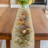 1 Stück Frühlings-Oster-Tischläufer mit Blumenmuster, Leinen, 2D-Druck, Niedliches Geschenk für Esstisch, Küche, Wohnzimmer-Dekoration 2