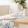 Chinoiserie Blaue Blume Leinen Tischläufer Kommode Schal Dekor Wiederverwendbare Küche Esstisch Läufer Urlaub Party Dekorationen 4