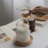 4/6pcs ins Glas Tasse hitze beständige Becher Trink geschirr transparente Tee Saft Milch Kaffee Tasse Streifen Bierkrug Party Geschenk 6