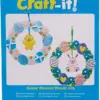 Osterkranz, Schilder, Dekorationen, DIY, Holz, Oster-Bastelsets, Ostereier, Hase, Küken, Holzaufkleber, Pom-Poms, Kulleraugen für Kinder 4