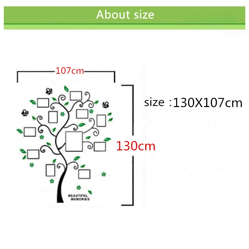 3D Home Decor Foto Rahmen Wand Aufkleber Spiegel Acryl Familie photoTree Aufkleber Für Wohnzimmer Tv Hintergrund Kunst tapete 4