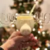 1/2/3PCS Weihnachten Elch Glas Tasse 240ML Saft Milch Elch Becher Weihnachten Rentier Kopf Bier wasser Tasse Urlaub Party Drink Geschenke 5