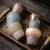 Espressotasse im japanischen Stil, grobe Keramik, Retro-Keramik, Kung-Fu-Teetasse, Teetasse für Besitzer, Büro und Zuhause, Wasserbecher 3