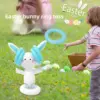 1 Set Aufblasbarer Osterhase Ringwurfspiel Interaktives Spiel für Oster-Karneval Party Geburtstag Kindergarten Schule Feier Spiel Geschenk 2
