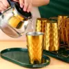 1/6 stücke Doppels chicht 330 Edelstahl gehämmert Textur Bierkrüge Kaffee Tee Tasse ml rutsch feste Wasser Tasse Trink geschirr 2