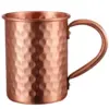 100 % Kupfer, Moskauer Mule-Becher, 1/2/3/4 Stück, 400 ml, langlebig, kupferfarbene Bierkrüge, Kaffeebecher, Milchbecher, Barbecher aus reinem Kupfer