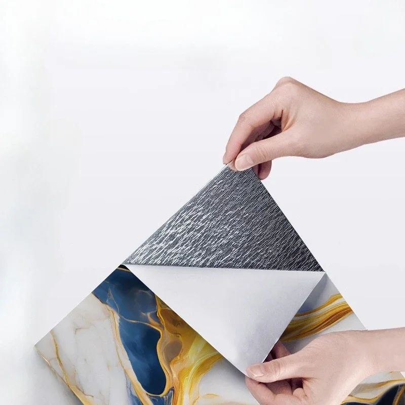 10-40PCS Imitation Marmor 3D Keramik Fliesen Wand Renovierung Dekoration Aufkleber Wasserdicht Selbst-klebe Hause Boden Aufkleber 3
