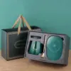 Neuer Thermostatischer Keramikbecher mit Löffel und Deckel, tragbares Geschenkbox-Set, Kaffeetasse, Becher, Schule, Büro, praktisch und praktisch 1