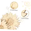 10 Stück unlackierte Holzstücke mit Cartoon-Blumenmuster, unlackierte Holzausschnitte für DIY-Handwerk, Frühlings- und Sommerdekoration 5