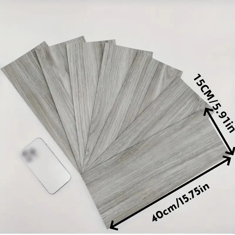 10/20 Stück 40 x 15 cm selbstklebende Bodenaufkleber DIY Holzmaserung Wandaufkleber wasserdicht hitzebeständig Nachahmung von Wandfliesen 2