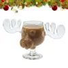 1/2/3PCS Weihnachten Elch Glas Tasse 240ML Saft Milch Elch Becher Weihnachten Rentier Kopf Bier wasser Tasse Urlaub Party Drink Geschenke