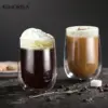 KEMORELA 2/4PCS Doppel Tasse Latte Macchiato Glas Für Kaffee Tasse Latte Eis Amerikanischen Kaffee Saft Bier restaurant Drink 4