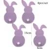 4 Stücke Messer Gabeln Kaninchen Kaninchen Taschen Bunte Vlies Tasche für Frohe Ostern Home Party Decor Messer Gabeln Halter Kinder Geschenke 6