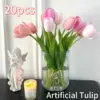 5–30 Stück Premium-Kunstblumen aus Tulpen, fühlen sich echt an, Tulpenstrauß, dekorativ für Hochzeit, Zuhause, Party, Weihnachten, Süßigkeiten, Geburtstag 1