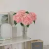 58 cm künstliche Hortensie realistisch bunt mit Blättern Hochzeit Home Party Wohnzimmer Tischdekoration 4
