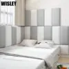 3D-Antikollisions-Wandpolsterung für Kinder, selbstklebende Platten zum Abziehen und Aufkleben des Kopfteils für Schlafzimmer, Wohnzimmer, gepolsterte Wand