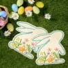 Unvollendetes Oster-Kreuzstich-Set aus Holz, Osterhasen-Ei, Holzornament, Kunsthandwerk, Kinderparty, Ostern, Aktivität, DIY-Stickset 2