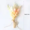 1 Stück Mini natürliche trockene Blumenstrauß Boutonnieres Trauzeugen Knopflöcher Brautjungfer Blumen Corsage Brosche Weihnachten Hochzeit Dekor 6