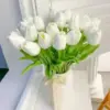 5–30 Stück Premium-Kunstblumen aus Tulpen, fühlen sich echt an, Tulpenstrauß, dekorativ für Hochzeit, Zuhause, Party, Weihnachten, Süßigkeiten, Geburtstag 4
