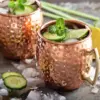 Moskauer Mule-Becher, Kaffeetasse, Bar, Trinkgeschirr, Champagner-Tasse, Cocktail-Weinbecher, Edelstahl, gehämmerter, verkupferter Bierbecher 2