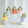1Set Ostern Multi Farbe Gemischt Kaninchen Fee Ornament Garn Rock Bunny Engel Mädchen Anhänger Frohe Ostern Party Frühling wohnkultur Kind 4