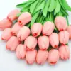 10 Stück künstliche Blume realistische Berührung Tulpe Scrap booking Vase Wohnkultur Hochzeit Garten Bogen Girlande Muttertag Bouquet DIY 6