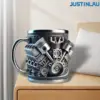JUSTINLAU 240/350 ml 304 Edelstahl Harz Kaffeetasse Heißwasserbecher Teetasse für den Außenbereich Umweltfreundlich auf Lager Bierkrug 6