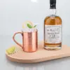 100 % Kupfer, Moskauer Mule-Becher, 1/2/3/4 Stück, 400 ml, langlebig, kupferfarbene Bierkrüge, Kaffeebecher, Milchbecher, Barbecher aus reinem Kupfer 3