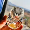 Deluxe Diamant-Wassertropfenförmige Goldfolie Baijiu-Tasse, hochwertiges Kristallglas, Heimgeschenk, starker Weinbecher 2