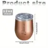 1 Stück Personalisierter Yerba Mate Becher, Doppelwandiger Edelstahl Mate Teebecher, Eierschalenförmiger Wein-Tumbler, Kaffeebecher, Reise-Trinkbecher 6