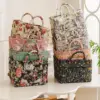 Aufbewahrungsboxen aus Stoff mit Blumenmuster und Griffen, faltbarer Schreibtischkorb, Organizer mit mehreren Fächern für Kleidung, Unterwäsche und Dekoration 2