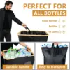 160L Aufbewahrungskorb für leere Flaschen, multifunktionaler, recycelbarer Flaschen- und Lebensmittelsammelbehälter mit 4 herausnehmbaren Taschen 5