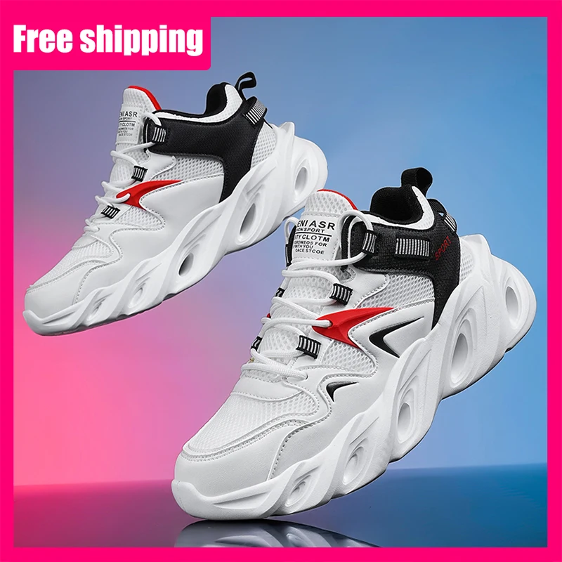 Herren-Sportschuhe, Mesh-Schnürschuhe, rutschfest, verschleißfest, Laufschuhe, vielseitig, weiche, dicke Sohle, Rebound-Fitness-Trainingsschuhe 6