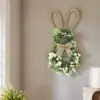 Osterhase Kranz Rattan Kranz Frühling Tür Dekor Floral Künstliche Pflanze Blume Wand Fenster Hängen Hausgarten Ornament 3
