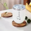 1 Stück Personalisierter Yerba Mate Becher, Doppelwandiger Edelstahl Mate Teebecher, Eierschalenförmiger Wein-Tumbler, Kaffeebecher, Reise-Trinkbecher 2