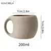 1/2 Stück Keramik-Kaffeetassen mit künstlerisch gesprenkeltem Design – wiederverwendbare und recycelbare Tassen für Latte, Cappuccino, Tee und Espresso 6