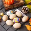 Holzeier für Kunst und Handwerk oder Osterdekoration Ostergeschenkidee für Osterkorb Eiersuche oder Heimdekoration Unbemalte Eier 2