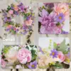 Künstlicher Blumenkranz, Sommer-Blumenkränze für die Haustür, elegante Dekoration für Außenwand, Fenster, Festival, Party, Hochzeit 6