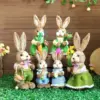 1/2PCS Höhe 35cm Ostern Niedliche Stroh Hase Dekoration Rustikale Dekoration Party Desktop Dekorationen Handgemachte Dekorationen 4