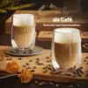 KEMORELA 2/4PCS Doppel Tasse Latte Macchiato Glas Für Kaffee Tasse Latte Eis Amerikanischen Kaffee Saft Bier restaurant Drink 5