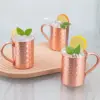 100 % Kupfer, Moskauer Mule-Becher, 1/2/3/4 Stück, 400 ml, langlebig, kupferfarbene Bierkrüge, Kaffeebecher, Milchbecher, Barbecher aus reinem Kupfer 2
