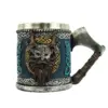 Wikinger-Axt Bierkrug Mittelalterlicher Piratenstil Edelstahl Kaffeetasse Tankard Trinkgefäß für Zuhause Bar Party Geschenkidee