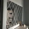 58/116 Stück 3D-Spiegel-Wandaufkleber, DIY Diamant-Dreiecke, Acryl-Wandaufkleber, selbstklebender Wandaufkleber für Wohnzimmer, Heimdekoration 2