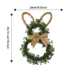 Osterhase Kranz Rattan Kranz Frühling Tür Dekor Floral Künstliche Pflanze Blume Wand Fenster Hängen Hausgarten Ornament 5