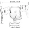 1/2/3PCS Weihnachten Elch Glas Tasse 240ML Saft Milch Elch Becher Weihnachten Rentier Kopf Bier wasser Tasse Urlaub Party Drink Geschenke 6