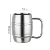 Neue Doppel Wand Edelstahl Bier Becher Tragbare Kaffee Tee Tassen Reise Tumbler Büro Verwenden Wasser Tasse mit Griff Drink 5